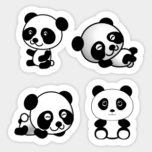 Adorable pandas Sticker